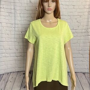 New Chico's The Ultimate Hi-Low Yellow Tee Size 1 US M